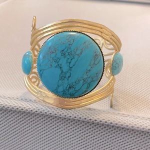 Turquoise / Gold Cuff